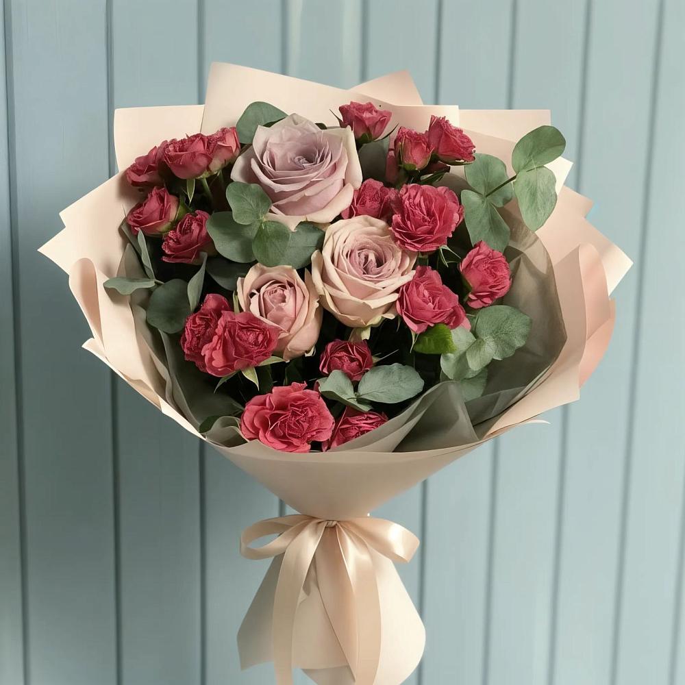 Букет цветов из: Гвоздики и Розы в Стрижах