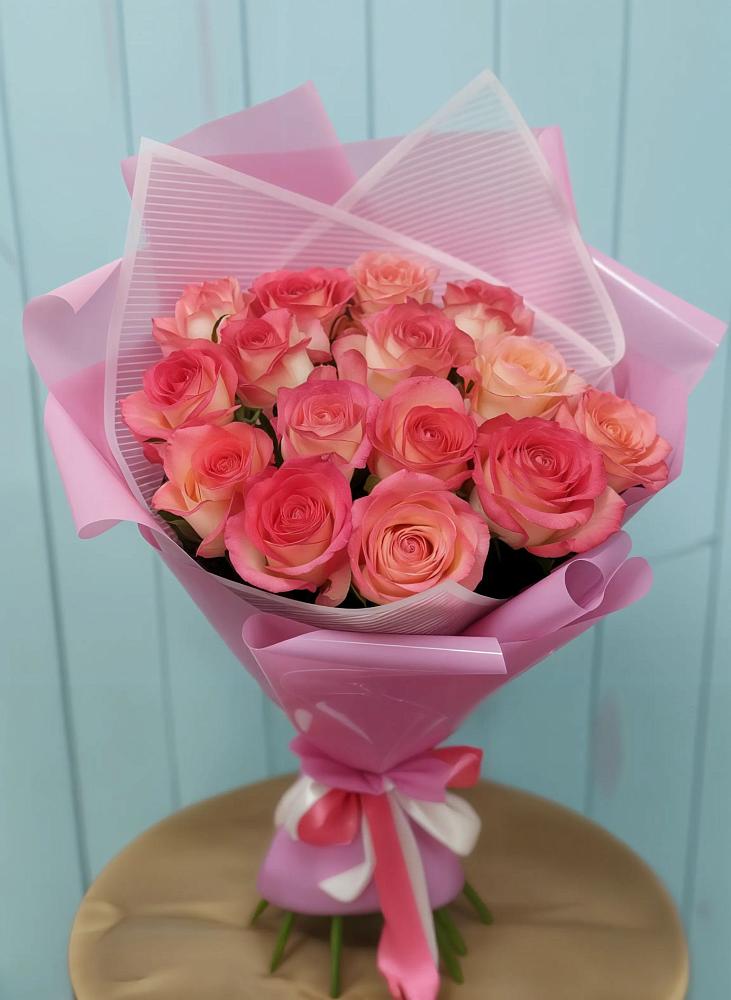 Букет 15 Розовых роз Равель в Стрижах