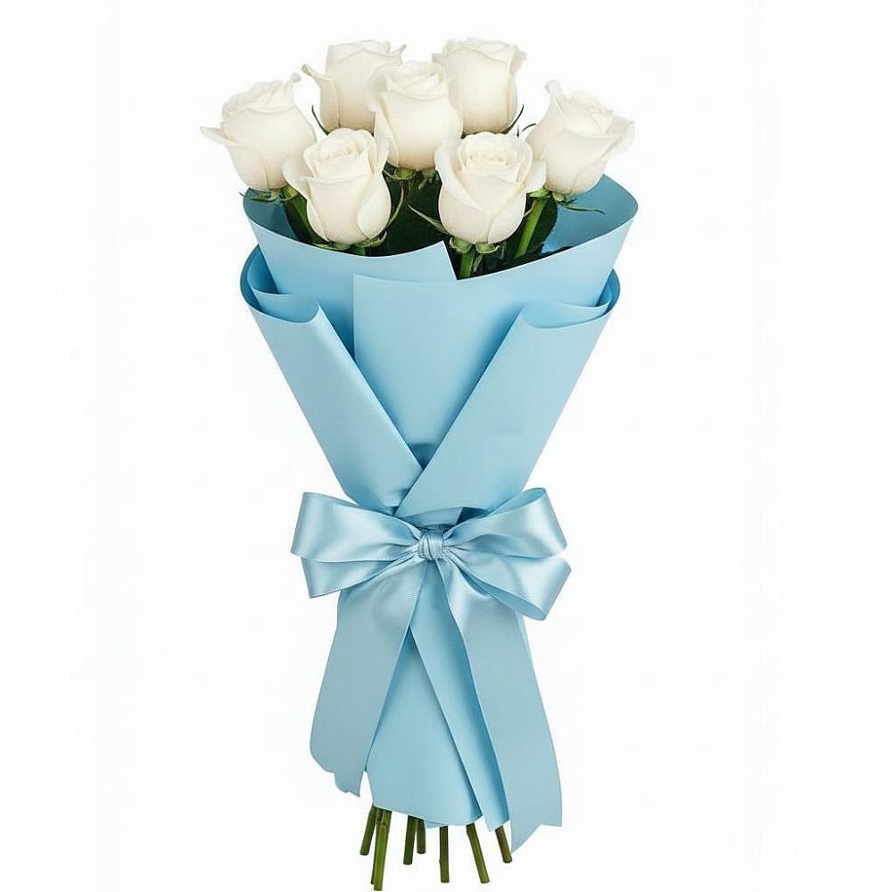 Букет 7 белых роз Проуд в Стрижах