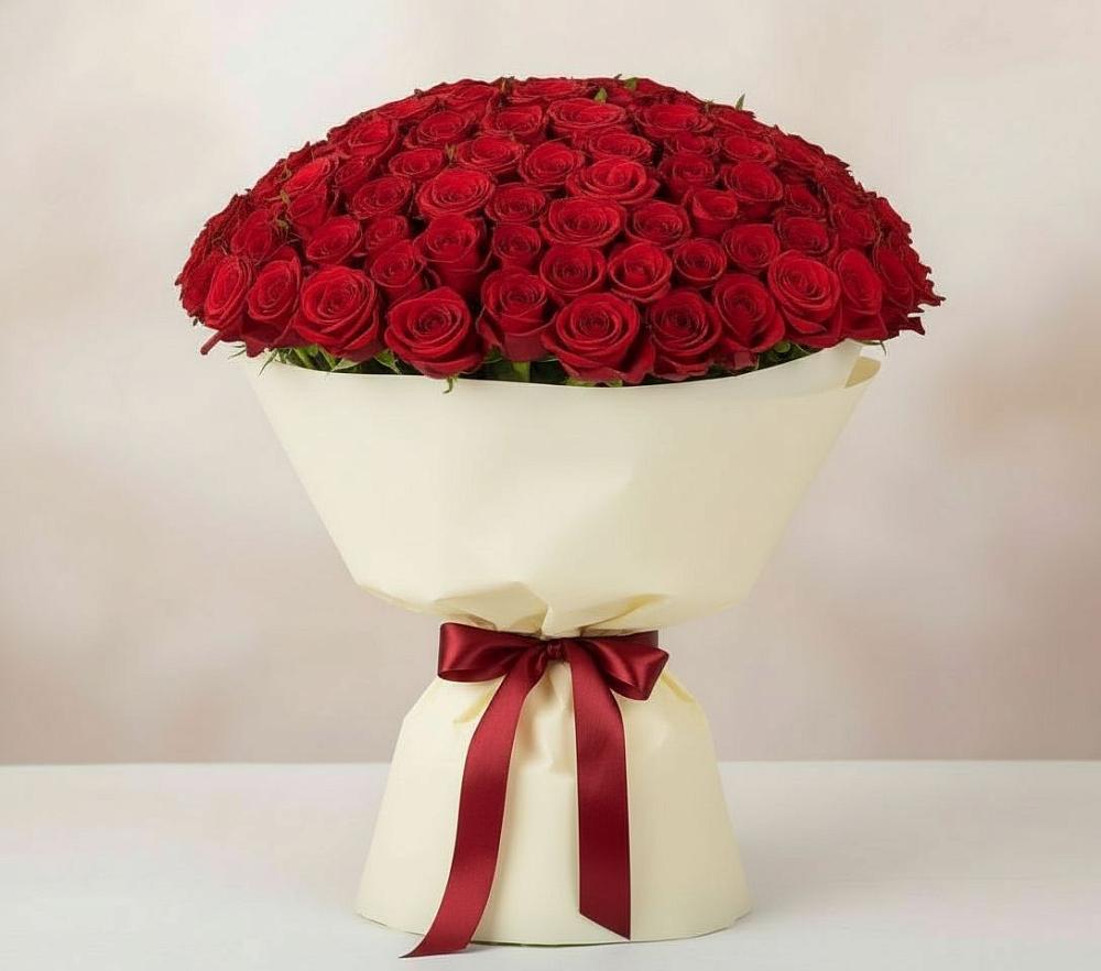 Букет 101 Красная роза Милано в Стрижах