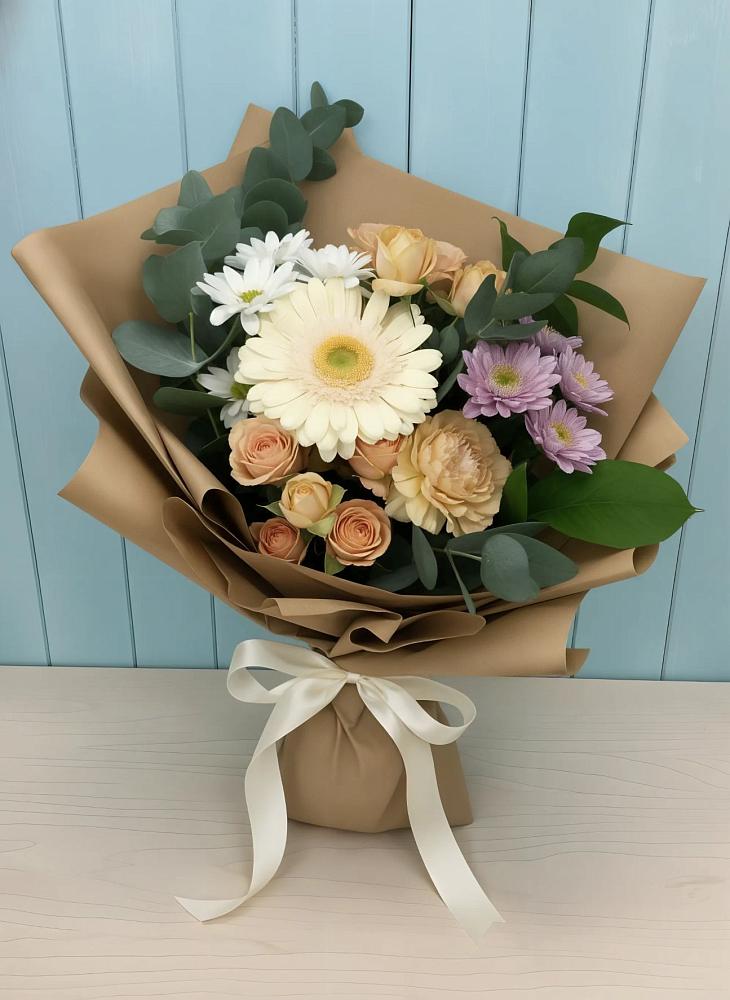Букет цветов из: Герберы и Хризантемы в Стрижах