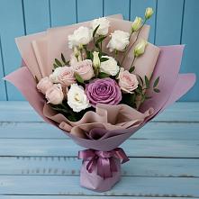 Букет цветов из:  Розы и Лизиантусы #REPLACE_PRED# Стрижах