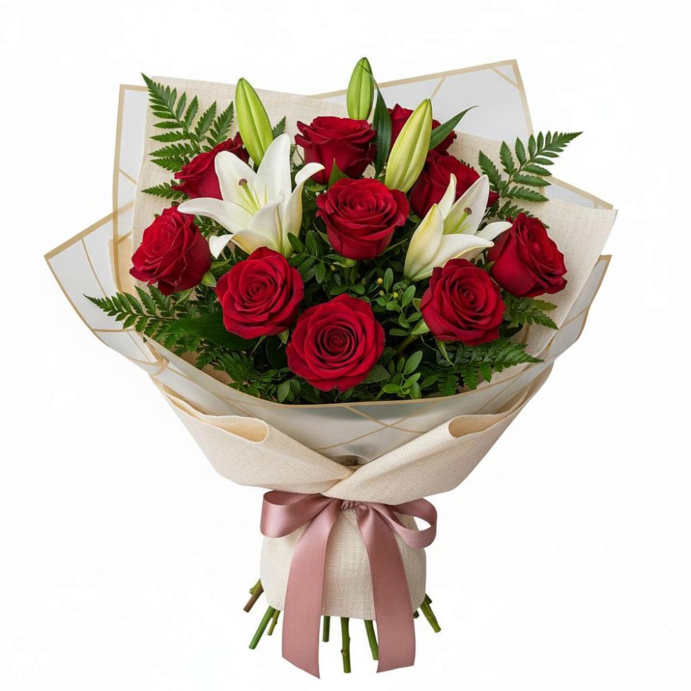 Букет цветов из: Лилии и Розы в Стрижах