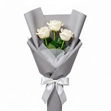 Букет 3 белые розы в Стрижах