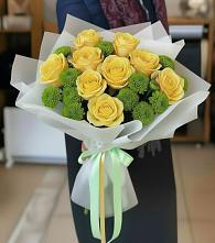 Букет цветов из:  Хризантемы и Розы в Стрижах