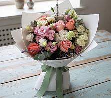 Букет цветов из:  Розы, Лизиантусы и Гвоздики #REPLACE_PRED# Стрижах