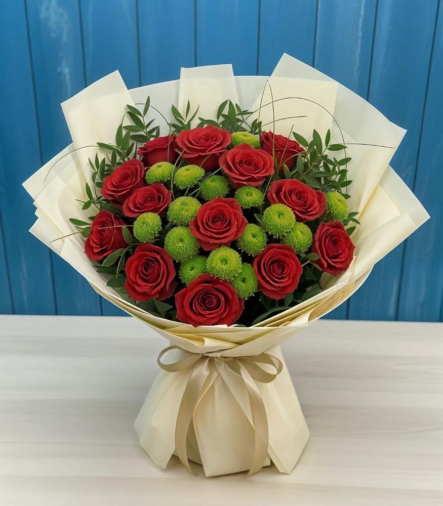 Букет цветов из: Розы и Хризантемы в Стрижах